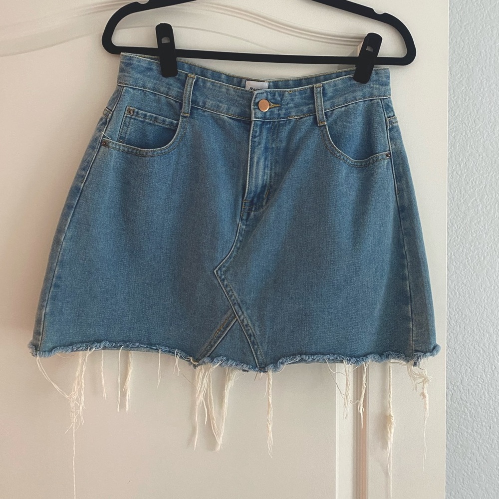 Princess Polly - Denim Skirt - Light Wash - Size 8